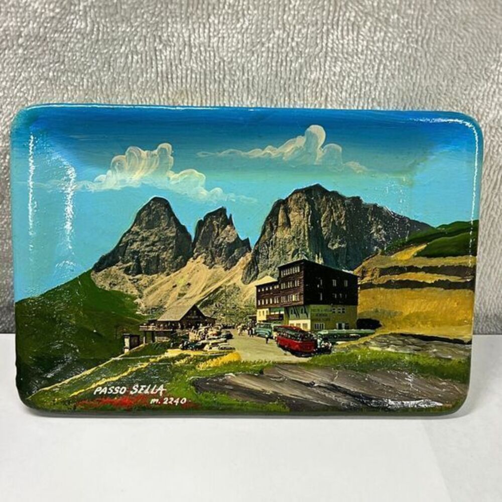 Italy! Dolomites Vintage‎ Stash/Rolling/Trinket Tray Passo Sella 3D